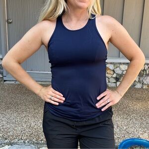 Lululemon Athletica Blue Fitted Sleeveless Tank Top